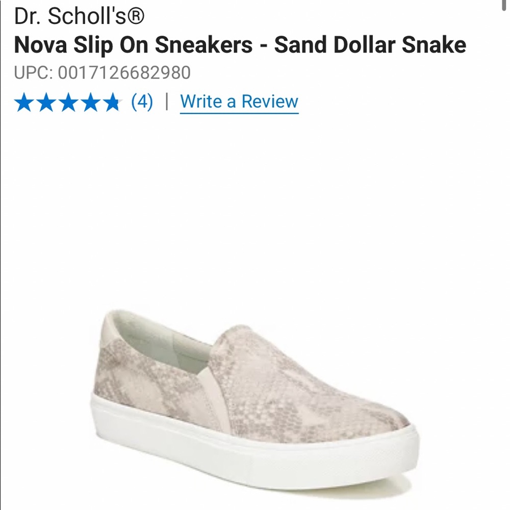 NIB- Dr. Scholl's®Nova Slip On Sneakers - Sand Dollar Snake